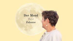Ilona Clemens blickt auf einen Vollmond, Symbolbild für den Mond und die Astrogeografie, Teil 4 der Mond-Reihe